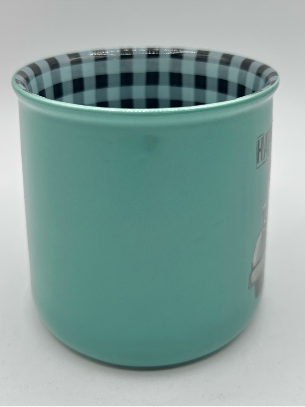 Happy Fall Yall Coffee Mug Green Checkered 10 oz New - Picture 2 of 7